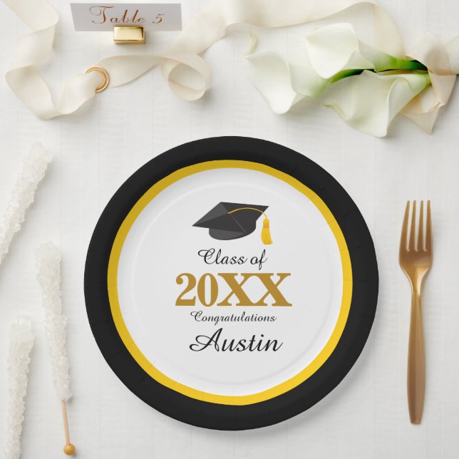 Prato De Papel Graduação de Faculdade ou Segundo grau (Casamento)