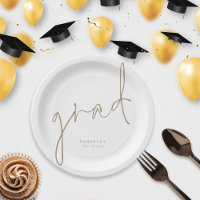 Graduação de Nome de Script Dourado do Elegante Fo