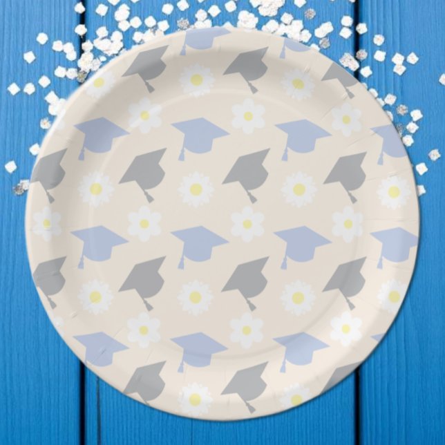 Prato De Papel Graduação em Tom de Pêssego Retrô (Criador carregado)