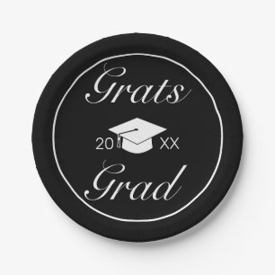 Prato De Papel Graduação Mínima Moderna de Gratos Brancos Pret