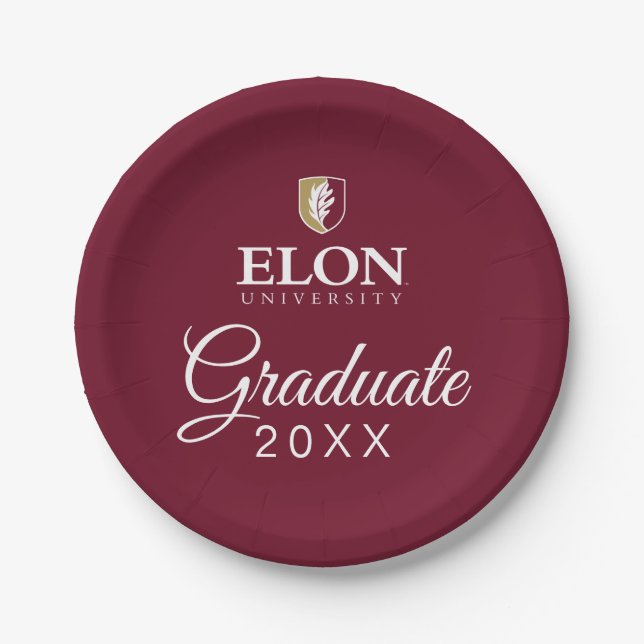 Prato De Papel Graduação na Universidade Elon (Frente)