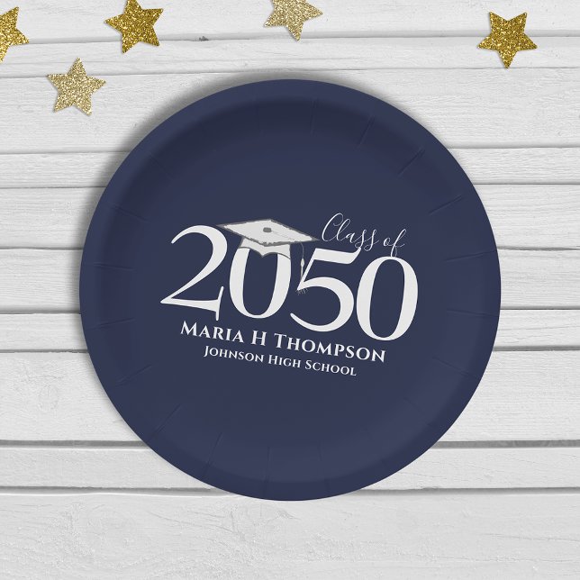 Prato De Papel Graduação Simples Moderno Mínimo Mínimo Quadro (Criador carregado)