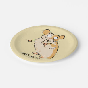 Prato De Papel Gráfico feito sob encomenda bonito do hamster