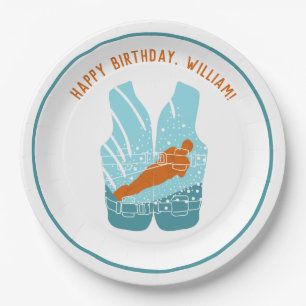 Prato De Papel Gráfico Personalizado de Jaqueta de Vida do Esqui