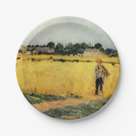 Prato De Papel Grain Field (por Berthe Morisot)