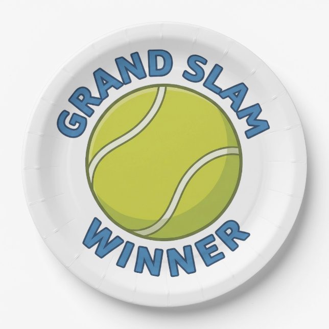 Prato De Papel Grand Slam Winner Tennis Ball Sports Champion (Frente)