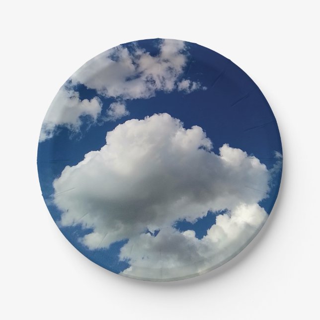 Prato De Papel Grandes nuvens macios (Frente)