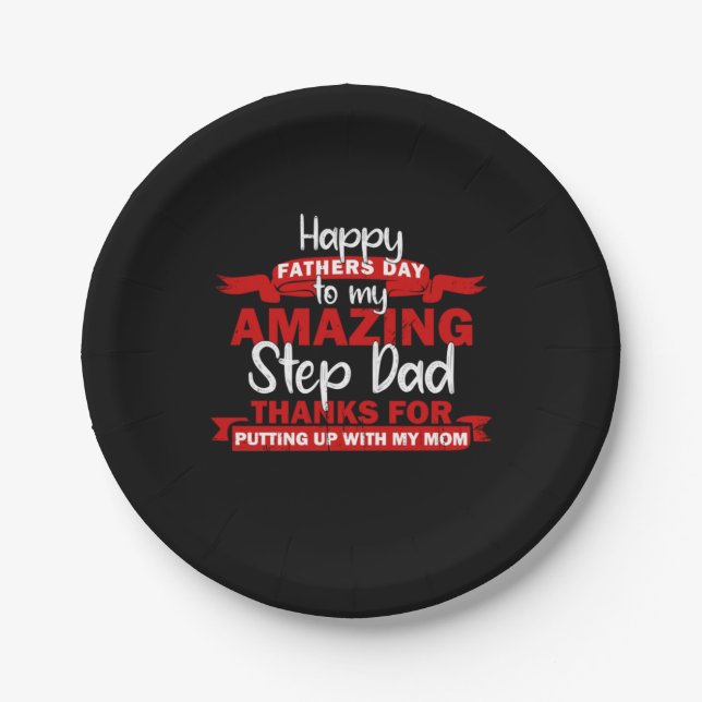 Prato De Papel Grandfather Quotes | Amazing Step Daddy (Frente)