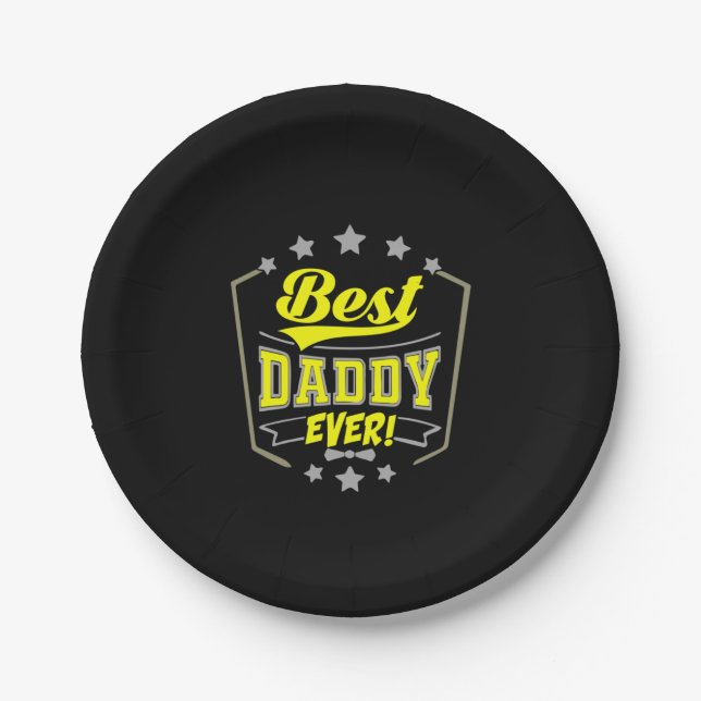 Prato De Papel Grandfather Quotes | Best Daddy Ever (Frente)