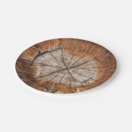 Prato De Papel Grão de madeira