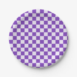Prato De Papel Grape soda checkerboard pattern