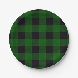Prato De Papel Green Plaid