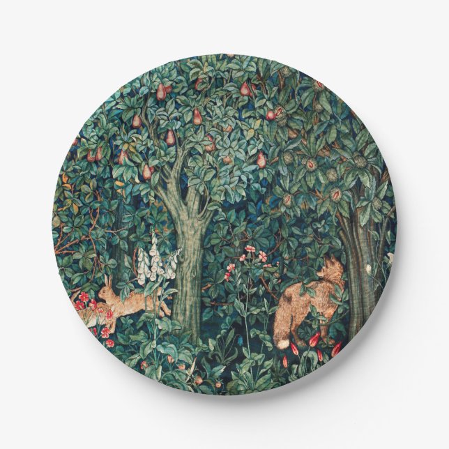 Prato De Papel GREENERAÇÃO,ANIMAIS FLORESTAIS Magras,Raposa,Flora (Frente)