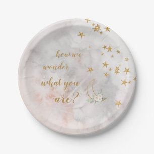 Prato De Papel Grelha Pequenas Estrelas Placas Sexo Revelar Baby 
