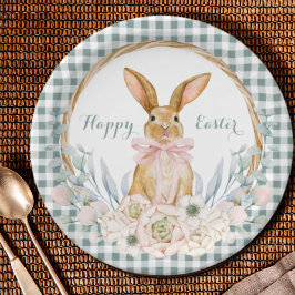 Prato De Papel Grinalda Floral em Aquarela de Pastéis Suaves Pásc