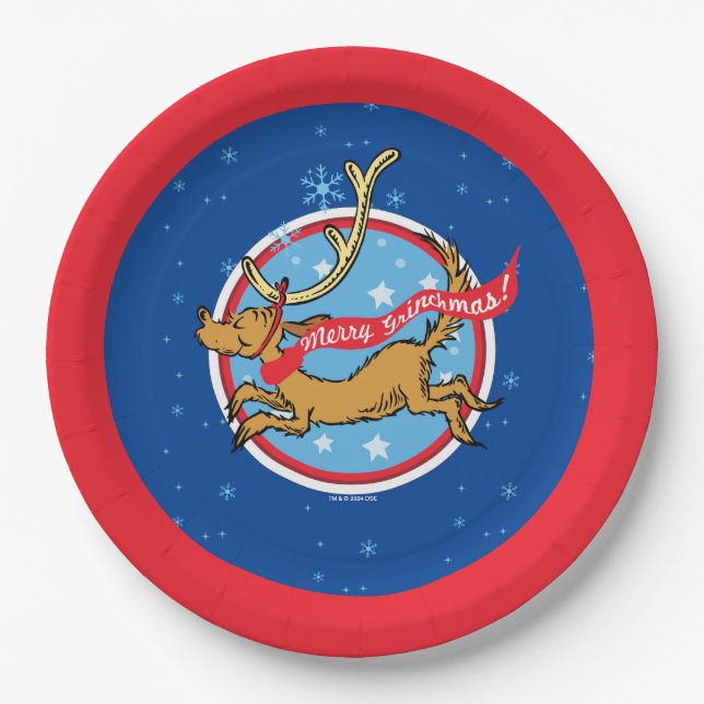 Prato De Papel Grinch | Max Feliz Grinchmas! (Frente)
