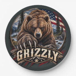 Prato De Papel Grizzly – Selvagem Americano