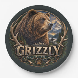 Prato De Papel Grizzly – Selvagem Americano