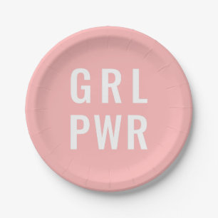 Prato De Papel GRL PWR aumentou