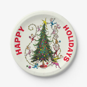 Prato De Papel Grpolegadas clássico Árvore de Natal