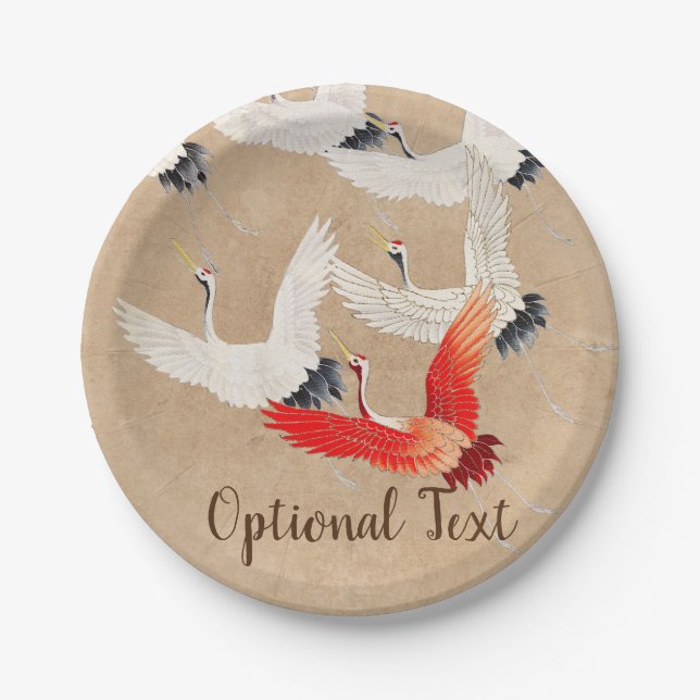 Prato De Papel Gruas voadoras japonesas (Frente)