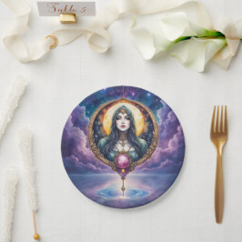 Prato De Papel Guardiã dos Sonhos Lunar – Guardiã da Noite.