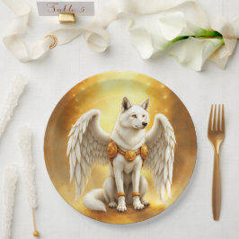 Prato De Papel Guardião da Aurora – O Lobo de Asa Branca.