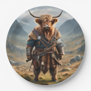 Prato De Papel Guerreiro Terrestre: A Corajosa Vaca Viking