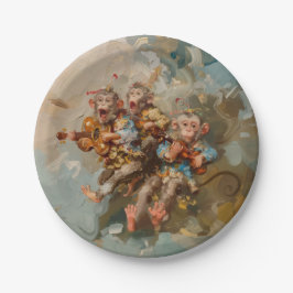 Prato De Papel Guitarras - Placas De Papel Redondas