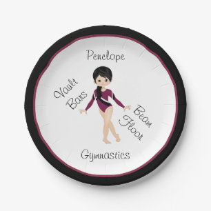 Prato De Papel Gymnastics Black Hair, Brown Eyes, Burgundy Leo