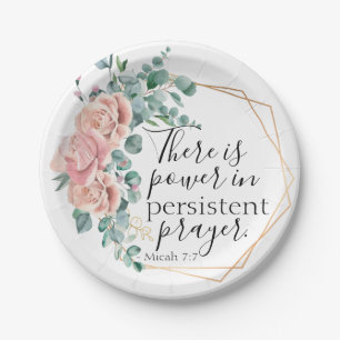 Prato De Papel Há poder na oração