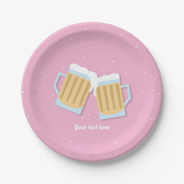 Prato De Papel Há um Bebê Fabricando Caneca de Cerveja Churrasco 