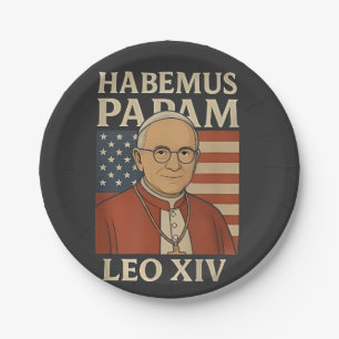 Prato De Papel Habemus papam Papa Leão XIV Igreja Cristã