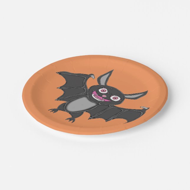 Prato De Papel Halloween Bat (Inclinado)