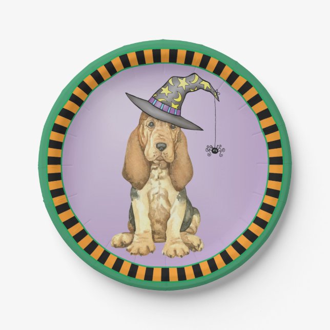 Prato De Papel Halloween Bloodhound (Frente)