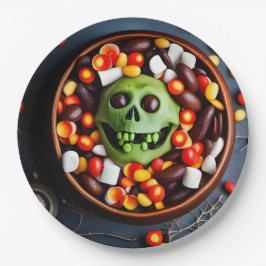 Prato De Papel Halloween Creepy Candy Bowl