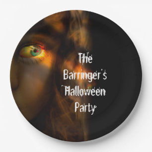 Prato De Papel Halloween do Horário da Festa do Horror