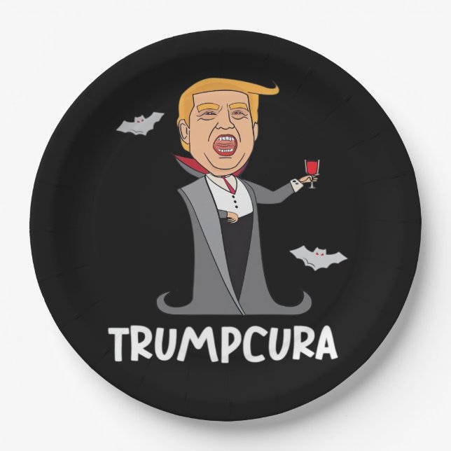 Prato De Papel Halloween Dracula Funny Classic (Frente)