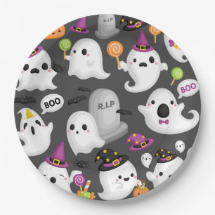Prato De Papel Halloween Ghost