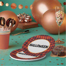 Prato De Papel Halloween Ghost Candle Lettering