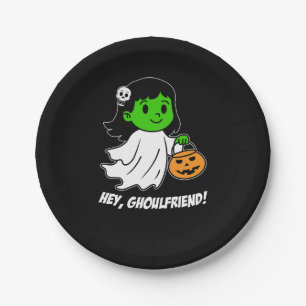 Prato De Papel Halloween Ghoul GhoulFrias Pun Papelão