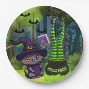 Prato De Papel Halloween Hocus Pocus