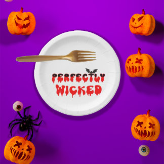 Prato De Papel Halloween Perfeitamente Mau