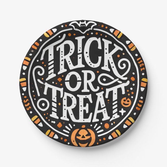 Prato De Papel Halloween Plates (Frente)