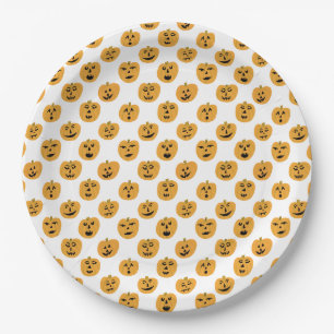 Prato De Papel Halloween PUMPKINS Jack-O-Lanternas