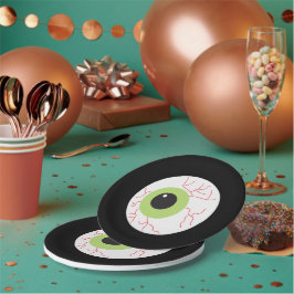 Prato De Papel Halloween Scary Eyeball