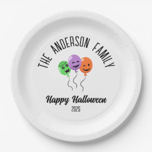 Prato De Papel Halloween Scary Pumpkin Balões Personalizados