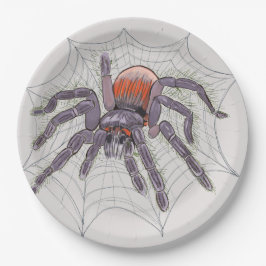 Prato De Papel Halloween Spider — Divertimento assustador