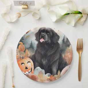 Prato De Papel Halloween Terra Nova Com Abóboras Assustadoras