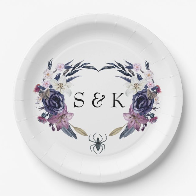 Prato De Papel Halloween Wedding (Frente)